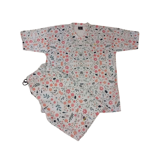 New flower print with embroidered logo