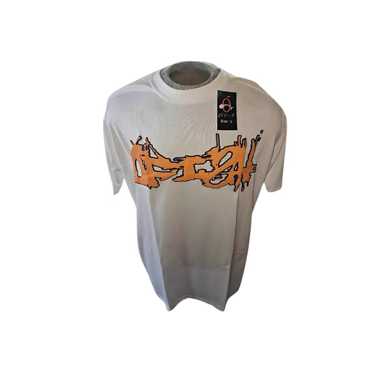 Orange puff print T-shirt Back